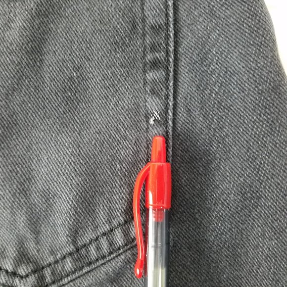 Pacsun Jeans Womens 25 High‎ Rise Black Denim Straight Destroyed Charcoal Wash - Picture 15 of 16